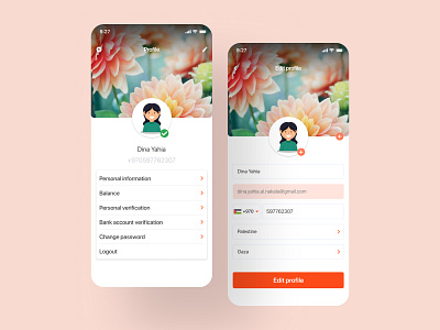 User profile screen ✨