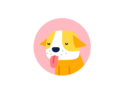 03/05 Dog account avatar dog experiment icons illustrator profile puppy simple vector work