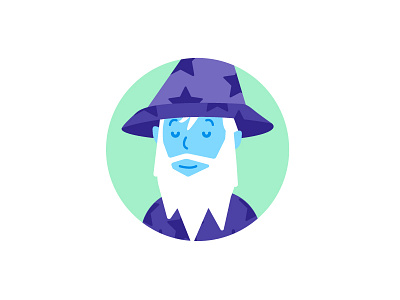 04/05 Wiz account avatar experiment icons illustrator magic profile simple vector wizard work