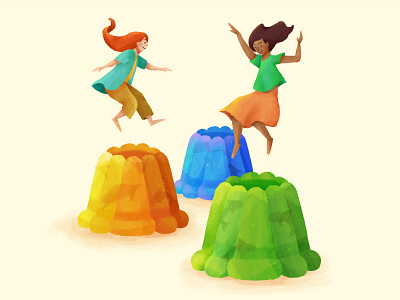 Jelly Jumping • Food life animals character dessert food fun jelly lifestyle photoshop process style