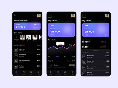 Motiv - Finance App Design app design appdesign branding design graphic design illustration ui ux