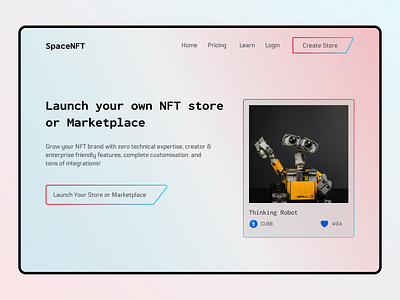 NFT - Landing page design landingpage nft ui ux webdesign