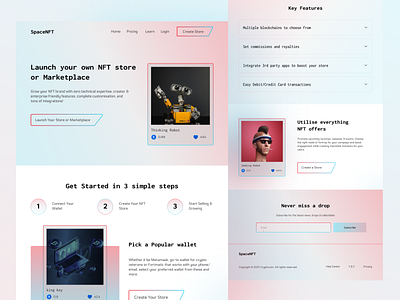 SpaceNFT-landing page