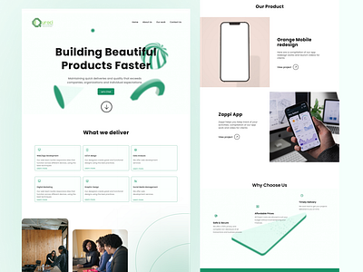 Landing page design