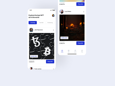 NFT Mobile app app app design appdesign marketplace mobile mobile design nft nft app nft design ui ux