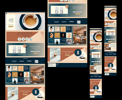 BoxBeanCoffee Landing Page branding design logo ui ux vector