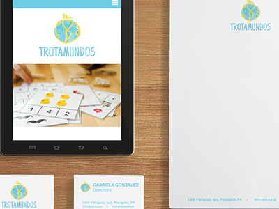 Trotamundos Branding brand branding children feet logo stationary world