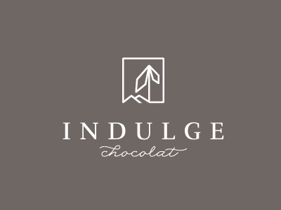 Indulge Logo branding chocolate cocoa icon logo