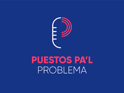 PPP - Puestos Pa'l Problema brand branding design icon logo microphone podcast vector