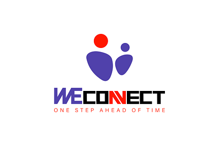 'We Connect' logo Design. branding design flat logo graphic design icon illustration logo ui ux vector