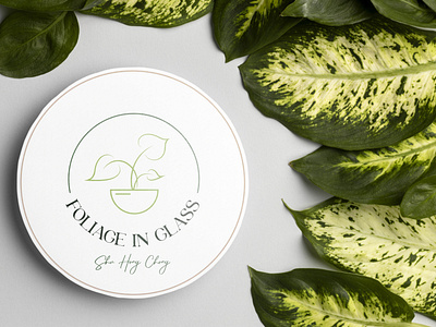 Foliage in glass - logo design