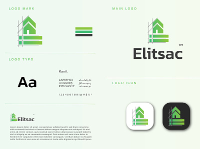 Elitsac- Logo concept branding design flat logo graphic design icon illustration logo ui vector