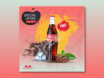 Social media poster (coca cola) branding coca cola coca cola post design flat logo graphic design illustration logo poster poster design typography ui ux vector