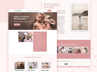 Jana Draybi Photography - Website Design newborn photography photography branding website website design