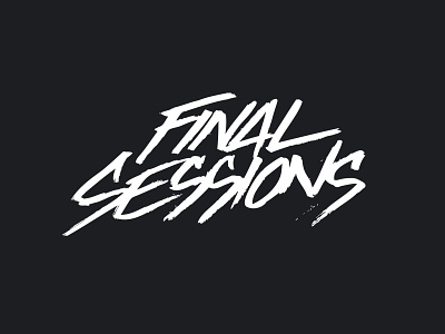 Final Sessions branding brush event handletter logo script