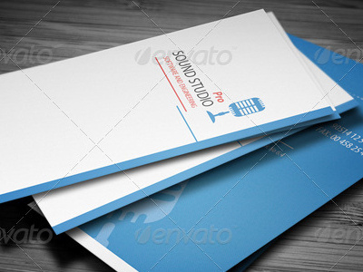 Sound Clean Corporate Busines Card black blue blue business card business card card clean concept corporate creative design designers elegant minimal minimalistic name card premium professional white white business card