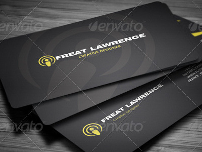 Black - yellow Business Card