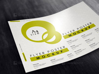 Free A4 Flyer Poster Mockup
