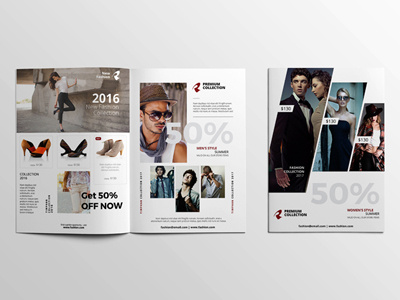 A4 Brochure Mockup Open & Cover