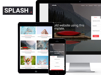 FREE Splash Html5 Template free html html5 template splash ui kit template