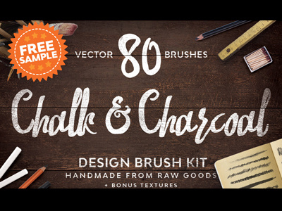 Free Chalk and Charcoal Vector Brushes