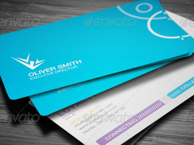 Blue Corporate Business Card back front blue business card card clean company card corner corporate creative layered line name card psd purple rounded simple two face white