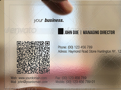 Plastic Business Card business card corporate creative name card plastic transparently transparenty