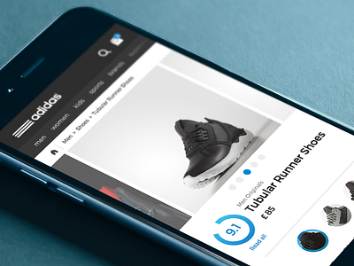Adidas Redesign UI for mobile adidas clean daily dailyui e commerce iphone minimal mobile sketch ui web webdesign