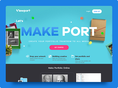 Landing Page | View Port design landing page port ui ux view view port viewport web web design website