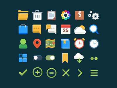 [Freebies] 30 User Interface Flat Icons Set flat free freebie icon icons interface set sketch svg user vector