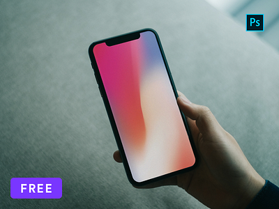 [Free] iPhone X Hand Mockup PSD