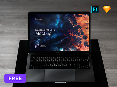 [Free] Mockup Macbook Pro 2018 Sketch and PSD