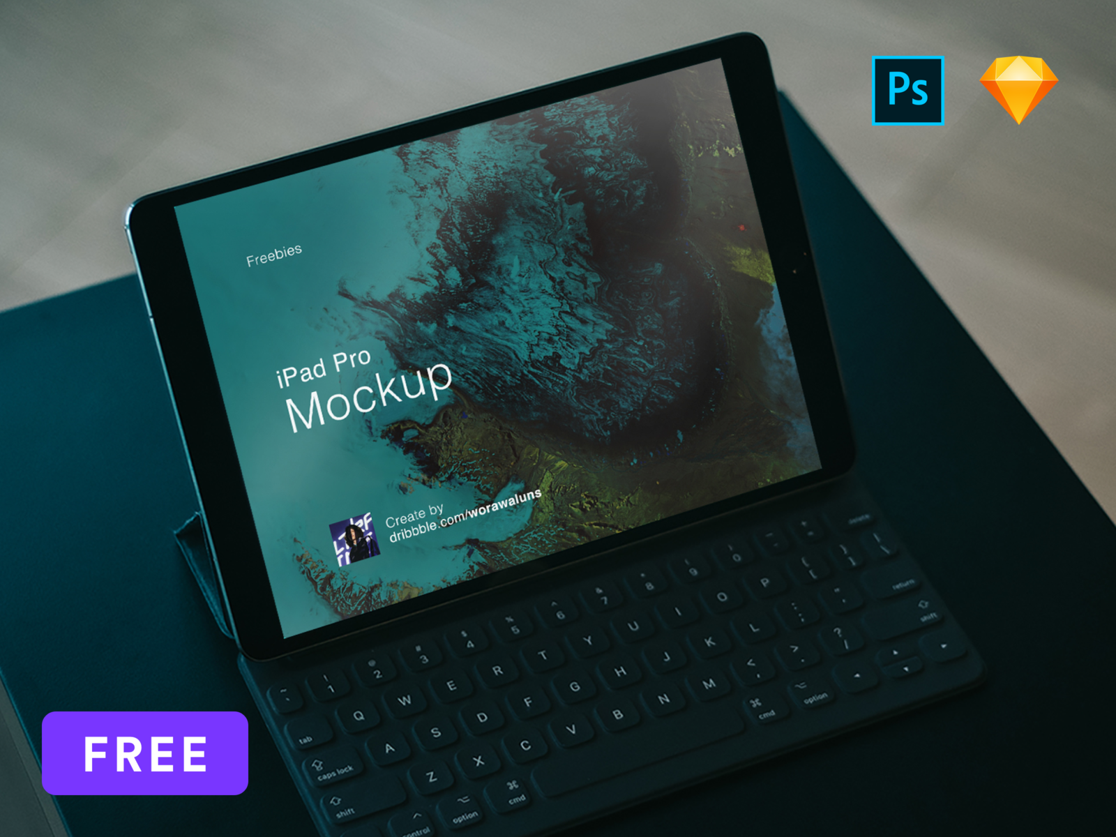 Download Free Mockup iPad Pro Sketch and PSD by WORAWALUNS on ... PSD Mockup Templates