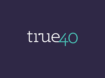 true40 40 fitness ligature logo logotype