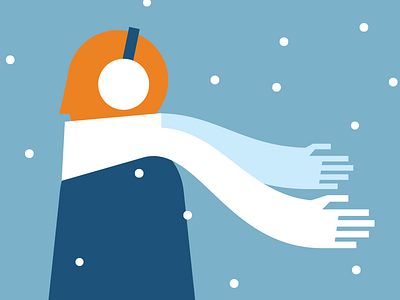 Scarf+Hands arms flat color hands illustration scarf winter