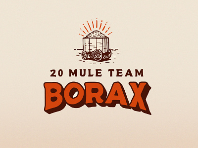 20 Mule Team Borax - Logo 20 mule team borax brand identity branding cart death valley desert design graphic design illustration logo mules pioneer rebrand typography western