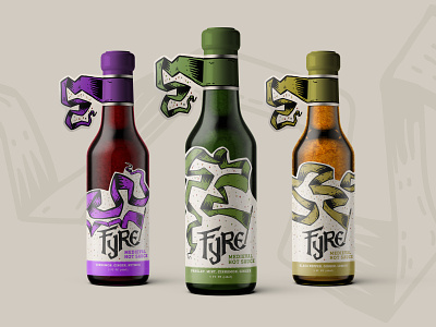 Fyre: Medieval Hot Sauce - Packaging