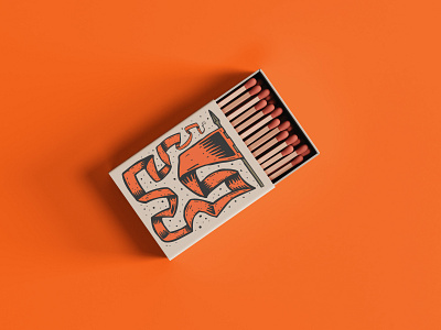 Fyre: Matchbox branding design flag graphic design illustration label matchbox medieval packaging