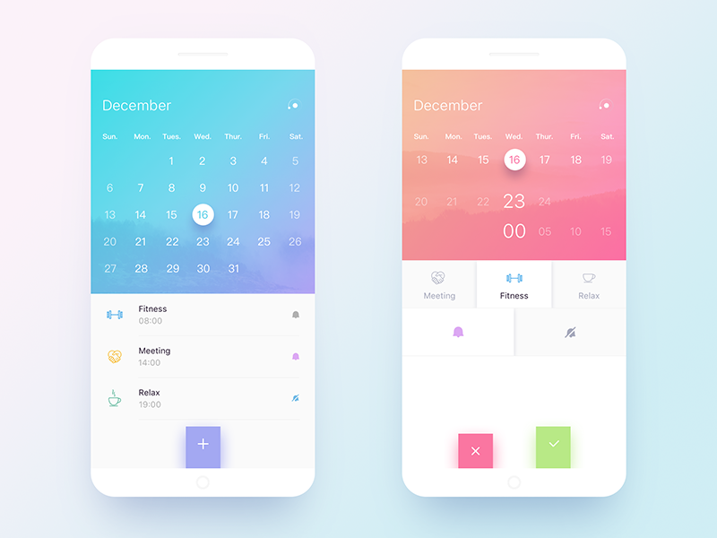 Calendar Design by Xer.Lee on Dribbble