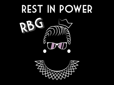 Rest in Power, RBG after effects animated gif animation character character design design graphic design illustration motion graphics