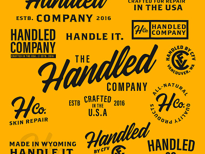 Handled Co. // Apparel Designs apparel branding logo