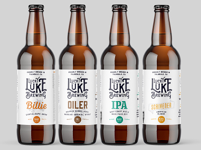 Lucky Luke Brewing Co. // Packaging (2017) beer bottle brewing craft beer lucky luke packaging