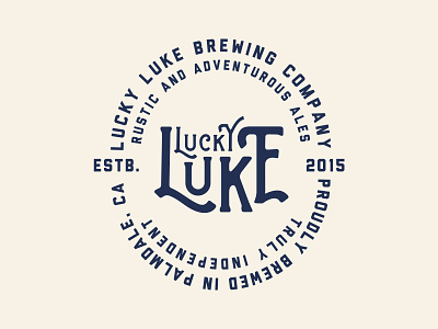 Lucky Luke Brewing Co. // Alternate Logo beer branding brewery craft beer logo