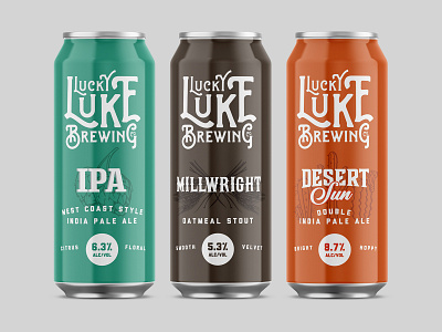 Lucky Luke Brewing Co. // Packaging 2019 (Core) beer can beer label brewery craft beer design label packaging