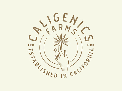 Caligenics Farms // Badge Logo 420 badge brand identity branding california design logo marijuana weed