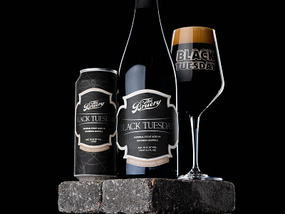 The Bruery // Black Tuesday 2020 barrel aged beer bottle beer label brewery craft beer design label packaging packaging design stout