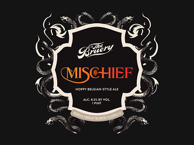 The Bruery // Mischief Can Redesign beer label brewery craft beer design packaging
