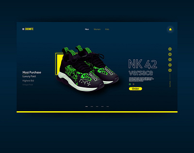 Doomite Foot Wears Landing Page app branding graphic design landing page luxury ui wears web design