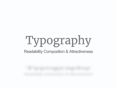 Typography design minimal typography ui