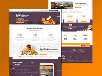 Delivery WordPress Landing Page